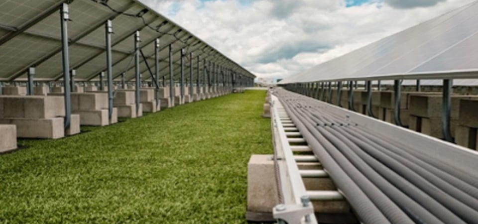 Solar panels operate free of dust, grass clippings and damage from mowing equipment.