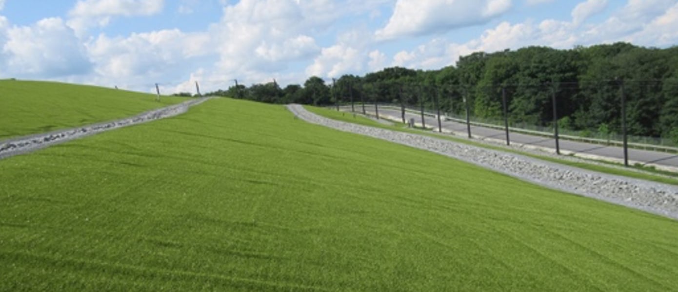 ClosureTurf® was easily integrated into the existing storm water management features.